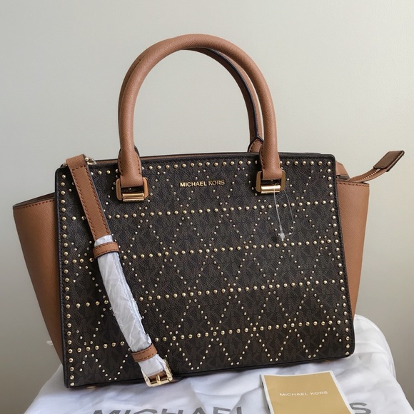 NWOT Michael Kors Studded Selma And Wallet - Picture 2 of 8